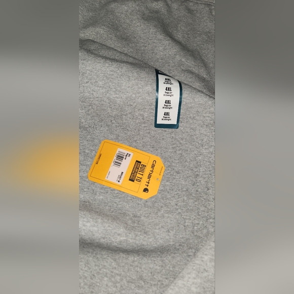 NEW CARHARTT SIZE 4XL GRAY RELAXED FIT REGULAR MIDWEIGHT NEW NO TAGS - Picture 11 of 16